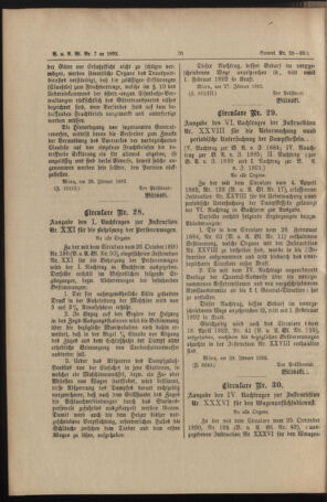 Verordnungs- und Anzeige-Blatt der k.k. General-Direction der österr. Staatsbahnen 18920208 Seite: 6