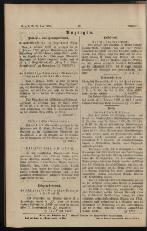 Verordnungs- und Anzeige-Blatt der k.k. General-Direction der österr. Staatsbahnen 18920208 Seite: 8