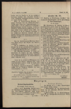 Verordnungs- und Anzeige-Blatt der k.k. General-Direction der österr. Staatsbahnen 18920215 Seite: 4