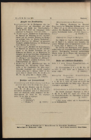 Verordnungs- und Anzeige-Blatt der k.k. General-Direction der österr. Staatsbahnen 18920215 Seite: 6