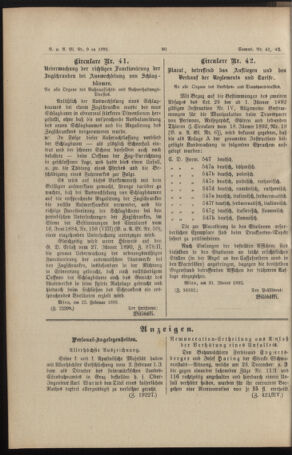 Verordnungs- und Anzeige-Blatt der k.k. General-Direction der österr. Staatsbahnen 18920229 Seite: 12