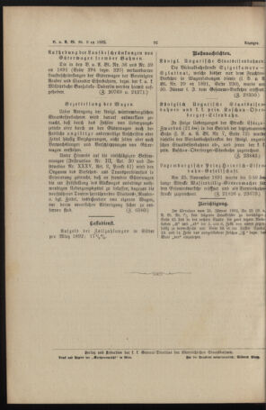 Verordnungs- und Anzeige-Blatt der k.k. General-Direction der österr. Staatsbahnen 18920229 Seite: 14