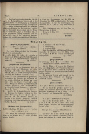 Verordnungs- und Anzeige-Blatt der k.k. General-Direction der österr. Staatsbahnen 18920315 Seite: 3