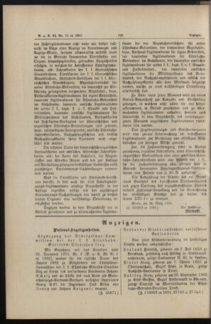 Verordnungs- und Anzeige-Blatt der k.k. General-Direction der österr. Staatsbahnen 18920402 Seite: 2