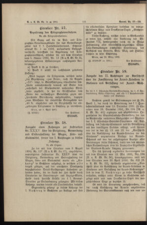 Verordnungs- und Anzeige-Blatt der k.k. General-Direction der österr. Staatsbahnen 18920416 Seite: 2