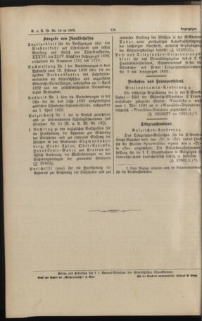 Verordnungs- und Anzeige-Blatt der k.k. General-Direction der österr. Staatsbahnen 18920416 Seite: 4