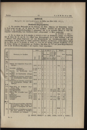 Verordnungs- und Anzeige-Blatt der k.k. General-Direction der österr. Staatsbahnen 18920430 Seite: 17