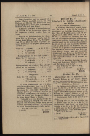 Verordnungs- und Anzeige-Blatt der k.k. General-Direction der österr. Staatsbahnen 18920517 Seite: 2