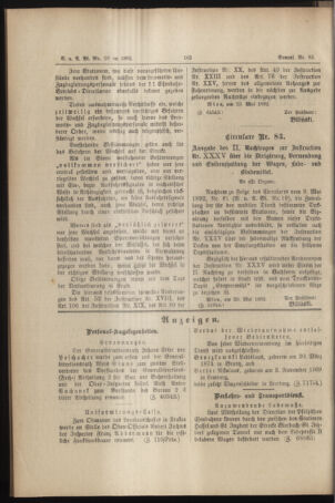 Verordnungs- und Anzeige-Blatt der k.k. General-Direction der österr. Staatsbahnen 18920530 Seite: 2