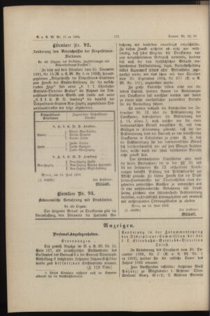 Verordnungs- und Anzeige-Blatt der k.k. General-Direction der österr. Staatsbahnen 18920630 Seite: 2