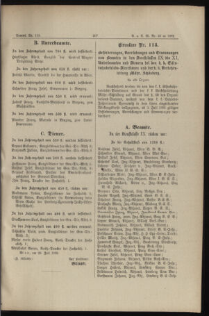 Verordnungs- und Anzeige-Blatt der k.k. General-Direction der österr. Staatsbahnen 18920730 Seite: 15