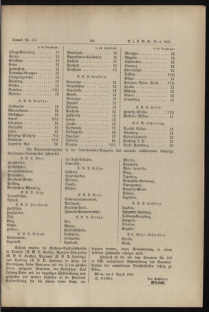 Verordnungs- und Anzeige-Blatt der k.k. General-Direction der österr. Staatsbahnen 18920807 Seite: 3