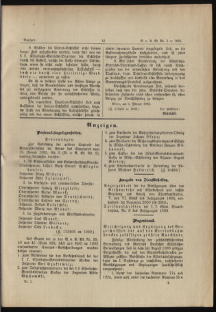 Verordnungs- und Anzeige-Blatt der k.k. General-Direction der österr. Staatsbahnen 18930120 Seite: 9