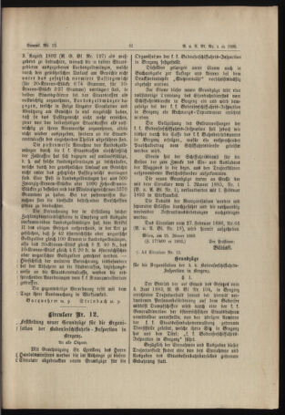 Verordnungs- und Anzeige-Blatt der k.k. General-Direction der österr. Staatsbahnen 18930131 Seite: 13