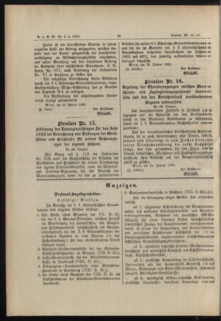 Verordnungs- und Anzeige-Blatt der k.k. General-Direction der österr. Staatsbahnen 18930131 Seite: 18