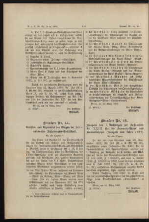 Verordnungs- und Anzeige-Blatt der k.k. General-Direction der österr. Staatsbahnen 18930408 Seite: 2