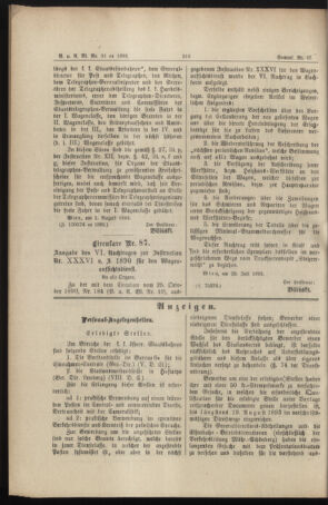 Verordnungs- und Anzeige-Blatt der k.k. General-Direction der österr. Staatsbahnen 18930805 Seite: 2