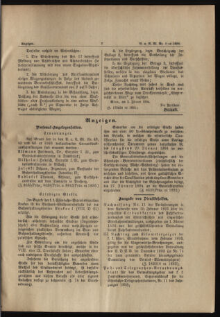 Verordnungs- und Anzeige-Blatt der k.k. General-Direction der österr. Staatsbahnen 18940106 Seite: 7