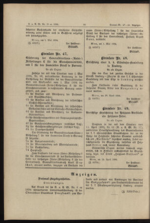 Verordnungs- und Anzeige-Blatt der k.k. General-Direction der österr. Staatsbahnen 18940505 Seite: 2