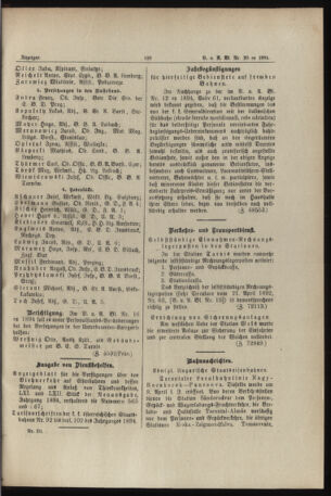 Verordnungs- und Anzeige-Blatt der k.k. General-Direction der österr. Staatsbahnen 18940519 Seite: 5