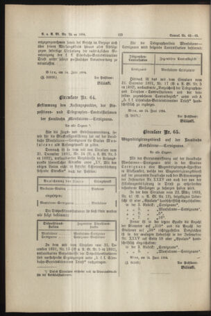 Verordnungs- und Anzeige-Blatt der k.k. General-Direction der österr. Staatsbahnen 18940616 Seite: 2