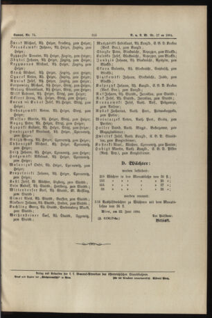 Verordnungs- und Anzeige-Blatt der k.k. General-Direction der österr. Staatsbahnen 18940630 Seite: 43