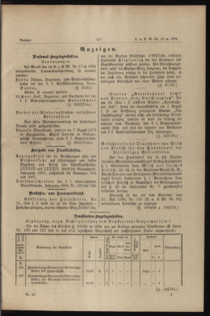 Verordnungs- und Anzeige-Blatt der k.k. General-Direction der österr. Staatsbahnen 18940714 Seite: 5