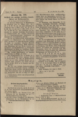 Verordnungs- und Anzeige-Blatt der k.k. General-Direction der österr. Staatsbahnen 18940721 Seite: 9