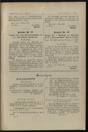 Verordnungs- und Anzeige-Blatt der k.k. General-Direction der österr. Staatsbahnen 18950316 Seite: 5