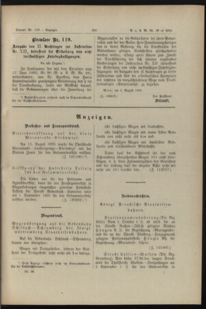 Verordnungs- und Anzeige-Blatt der k.k. General-Direction der österr. Staatsbahnen 18950817 Seite: 5