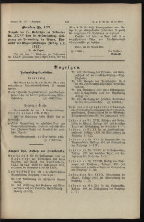 Verordnungs- und Anzeige-Blatt der k.k. General-Direction der österr. Staatsbahnen 18950907 Seite: 3