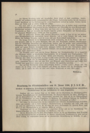 Verordnungs- und Anzeige-Blatt der k.k. General-Direction der österr. Staatsbahnen 18960201 Seite: 16