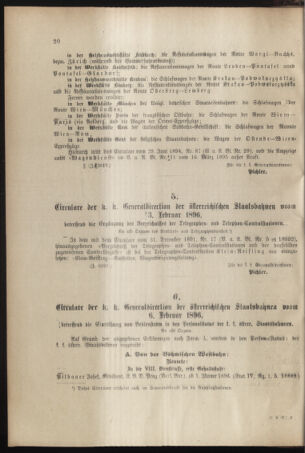 Verordnungs- und Anzeige-Blatt der k.k. General-Direction der österr. Staatsbahnen 18960208 Seite: 2