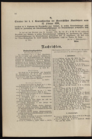 Verordnungs- und Anzeige-Blatt der k.k. General-Direction der österr. Staatsbahnen 18960222 Seite: 2