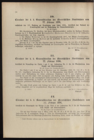 Verordnungs- und Anzeige-Blatt der k.k. General-Direction der österr. Staatsbahnen 18960229 Seite: 2