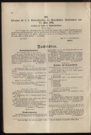 Verordnungs- und Anzeige-Blatt der k.k. General-Direction der österr. Staatsbahnen 18960404 Seite: 2