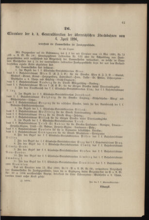 Verordnungs- und Anzeige-Blatt der k.k. General-Direction der österr. Staatsbahnen 18960411 Seite: 3