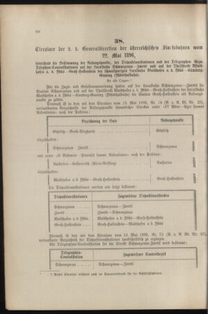 Verordnungs- und Anzeige-Blatt der k.k. General-Direction der österr. Staatsbahnen 18960530 Seite: 4