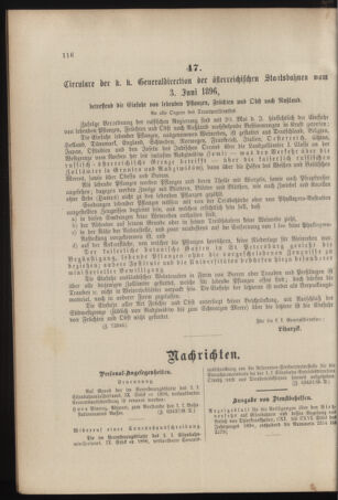 Verordnungs- und Anzeige-Blatt der k.k. General-Direction der österr. Staatsbahnen 18960613 Seite: 8