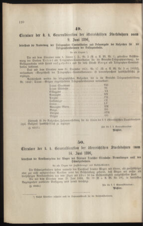 Verordnungs- und Anzeige-Blatt der k.k. General-Direction der österr. Staatsbahnen 18960620 Seite: 2