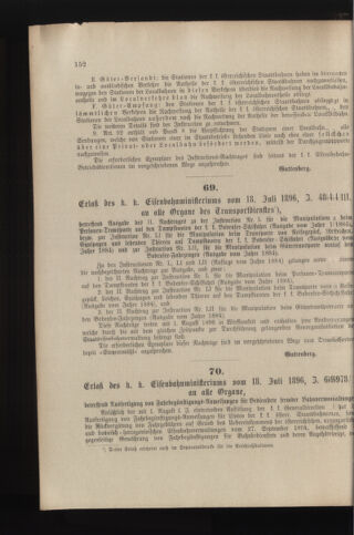 Verordnungs- und Anzeige-Blatt der k.k. General-Direction der österr. Staatsbahnen 18960718 Seite: 16