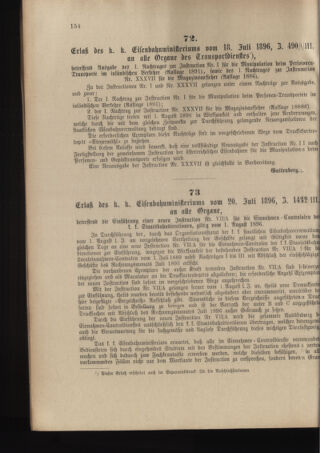 Verordnungs- und Anzeige-Blatt der k.k. General-Direction der österr. Staatsbahnen 18960718 Seite: 18