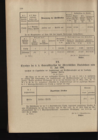 Verordnungs- und Anzeige-Blatt der k.k. General-Direction der österr. Staatsbahnen 18960718 Seite: 22