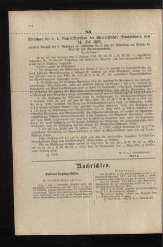 Verordnungs- und Anzeige-Blatt der k.k. General-Direction der österr. Staatsbahnen 18960729 Seite: 12