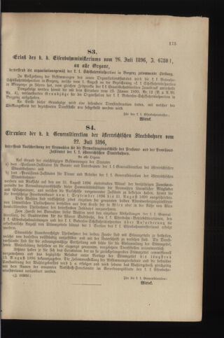 Verordnungs- und Anzeige-Blatt der k.k. General-Direction der österr. Staatsbahnen 18960729 Seite: 3