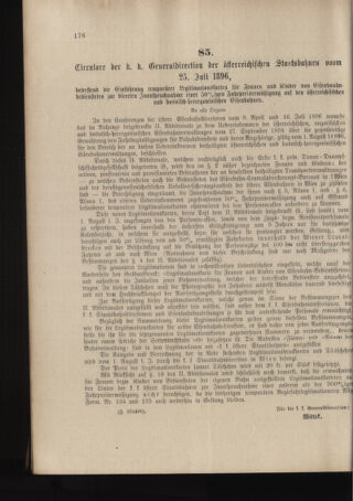 Verordnungs- und Anzeige-Blatt der k.k. General-Direction der österr. Staatsbahnen 18960729 Seite: 4