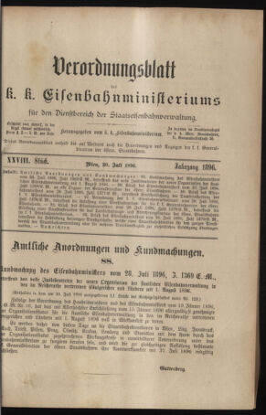 Verordnungs- und Anzeige-Blatt der k.k. General-Direction der österr. Staatsbahnen 18960730 Seite: 19