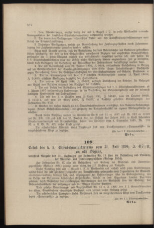 Verordnungs- und Anzeige-Blatt der k.k. General-Direction der österr. Staatsbahnen 18960815 Seite: 6