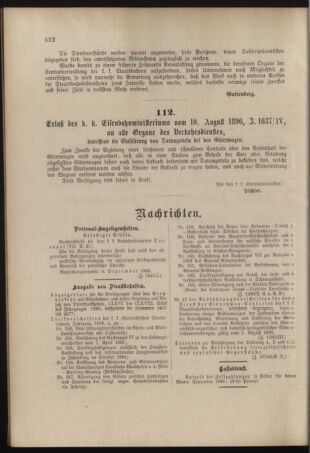 Verordnungs- und Anzeige-Blatt der k.k. General-Direction der österr. Staatsbahnen 18960822 Seite: 2