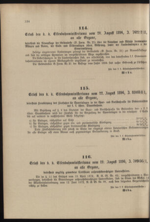 Verordnungs- und Anzeige-Blatt der k.k. General-Direction der österr. Staatsbahnen 18960829 Seite: 2